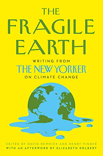 Book cover: "The Fragile Earth" with a melting globe illustration.