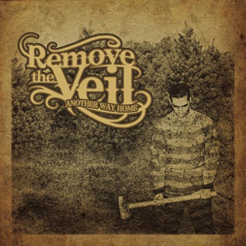 CD cover: man with a pickaxe in a forest, sepia tone.