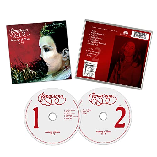 Renaissance “Academy Of Music 1974” double CD with red case and artwork.