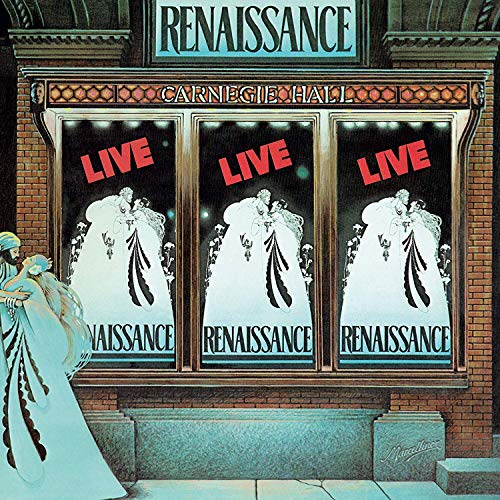 "CD case and inserts for Renaissance's 'Live At Carnegie Hall' album, with booklet and photos."