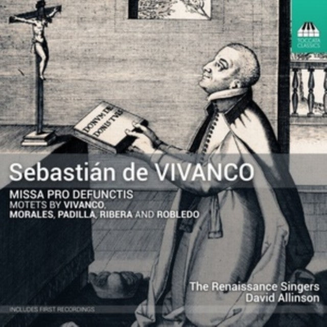 CD cover depicting a praying man and a crucifix, with text details.
