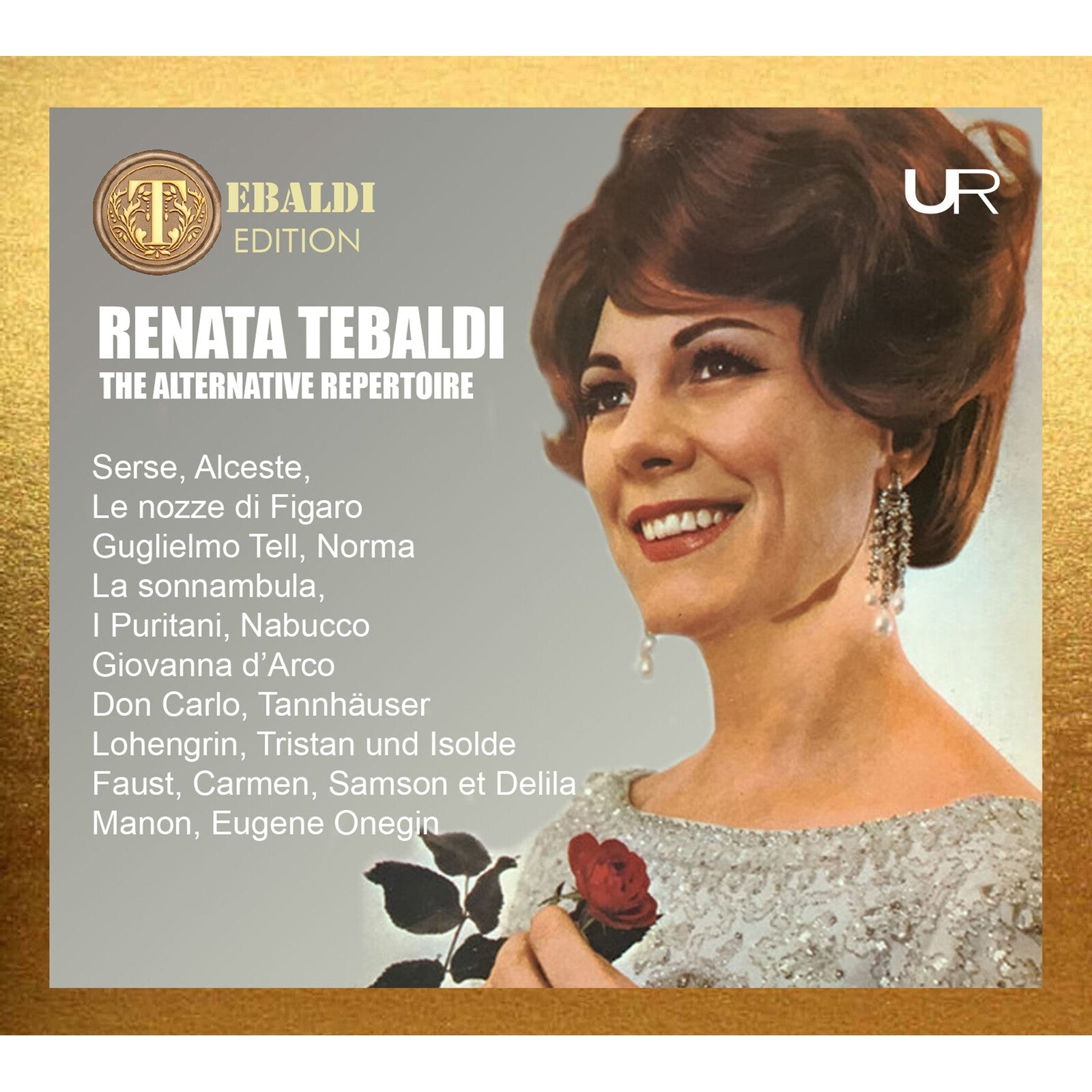CD cover for Renata Tebaldi, featuring her portrait and opera titles.