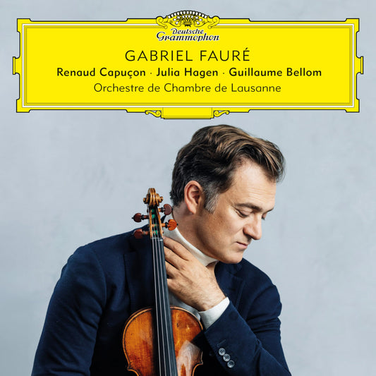 CD cover featuring violinist Renaud Capuçon and text “Gabriel Fauré”.