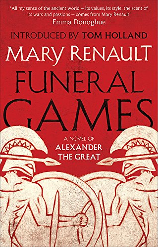 Red book cover with white illustration of ancient warriors and text.