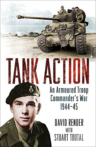 World War II tank and soldier portrait, book cover for "Tank Action.