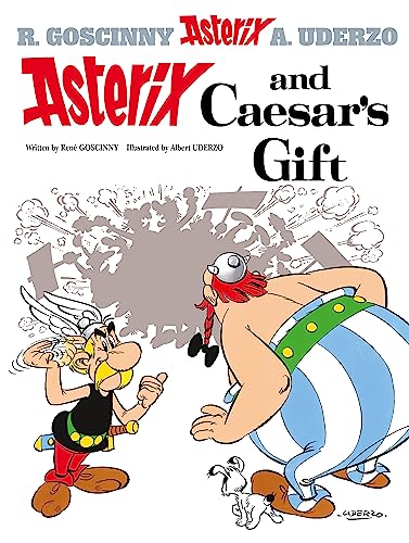 Asterix comic book cover featuring Asterix and a large, muscular Roman.