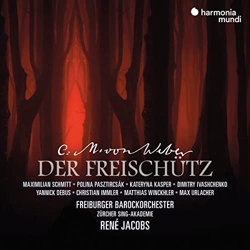 CD cover for Weber's "Der Freischütz" featuring a dark forest scene.