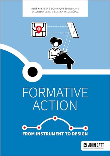 Book cover: “Formative Action” with illustration of person using digital tablet.