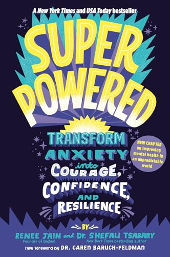 Book cover for “SUPERPOWERED” with yellow text on a dark blue background.