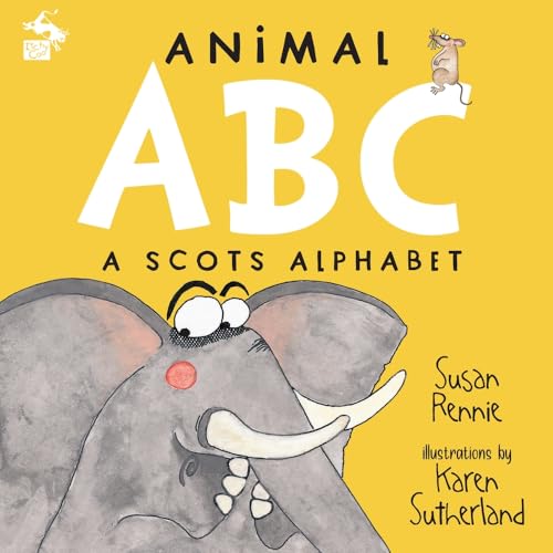 Bright yellow cover with large white letters, an elephant, and a mouse.