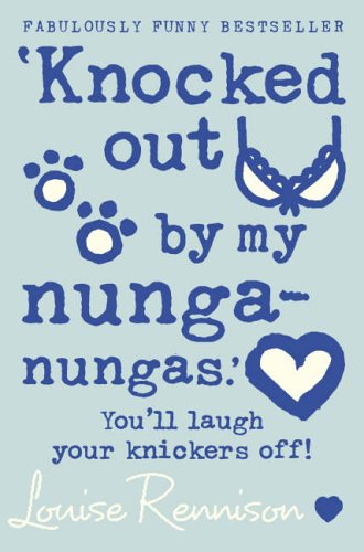 Book cover: blue text, paw prints, bra, and heart illustrations.
