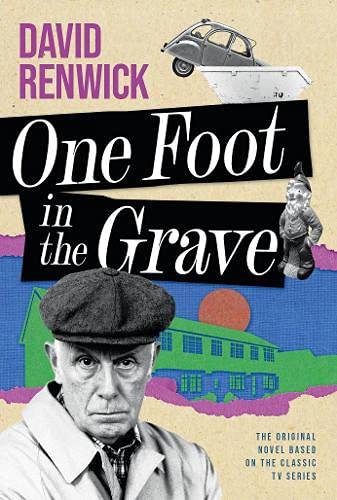 Book cover featuring a man, garden gnome, and house with a sunset.