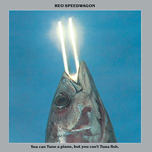Album cover: a tuna fish with tuning forks sticking out of its head.