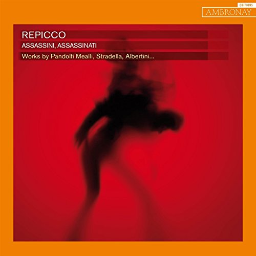 CD cover for “Repicco” with blurred figure on red background.