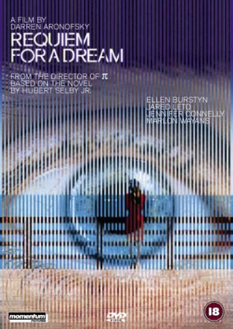 DVD cover for “Requiem For A Dream” featuring a lone figure.