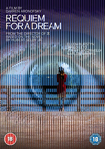 DVD cover for “Requiem for a Dream” featuring a silhouetted figure.
