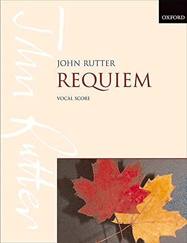 Cover of John Rutter’s “Requiem” vocal score with autumn leaves.