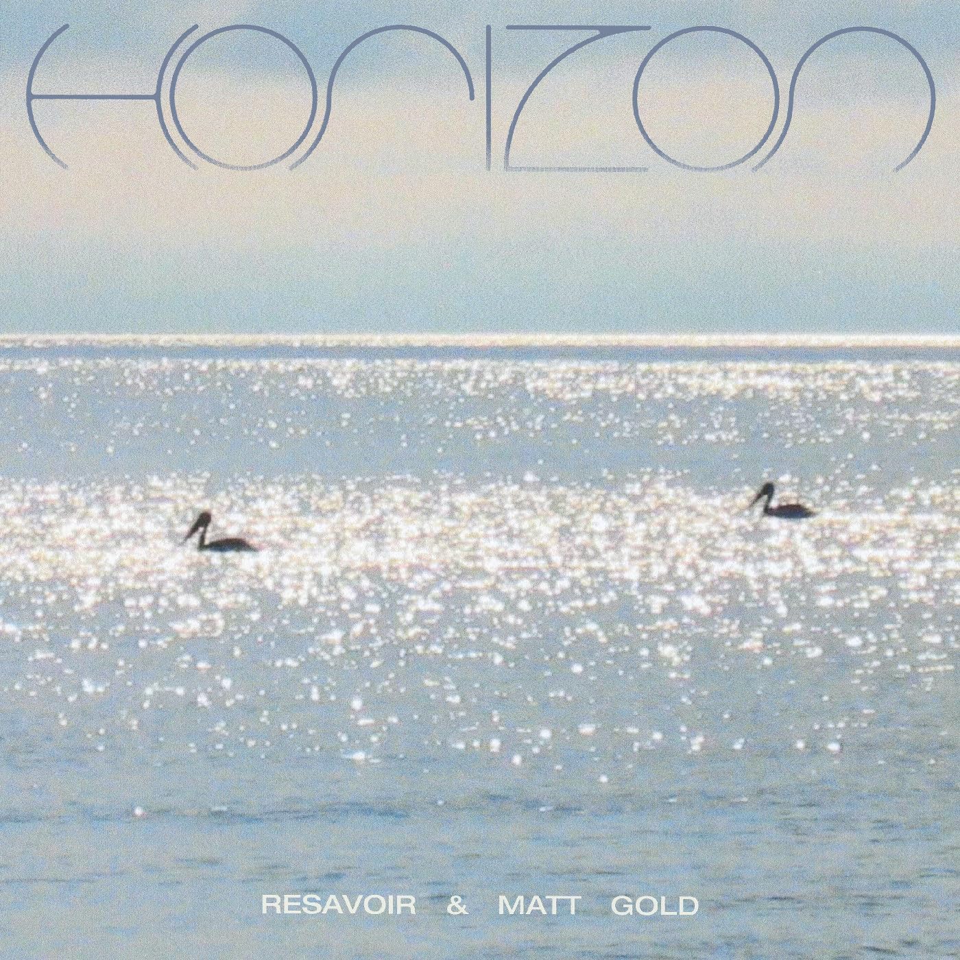 Vinyl record cover: ocean scene with birds, pale blue and gold tones.