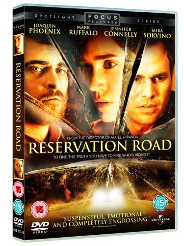 Reservation Road" DVD cover featuring Joaquin Phoenix, Mark Ruffalo, and Jennifer Connelly.