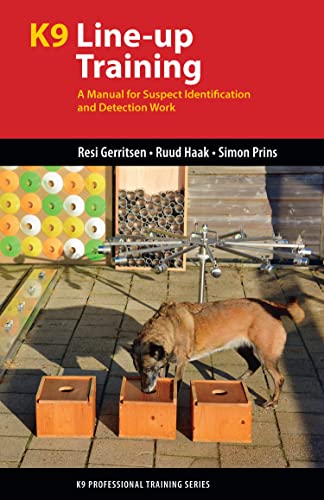 Book cover featuring a police dog sniffing scent detection training boxes.