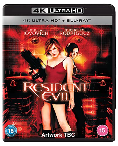 Resident Evil Blu-ray cover featuring Milla Jovovich and Michelle Rodriguez.