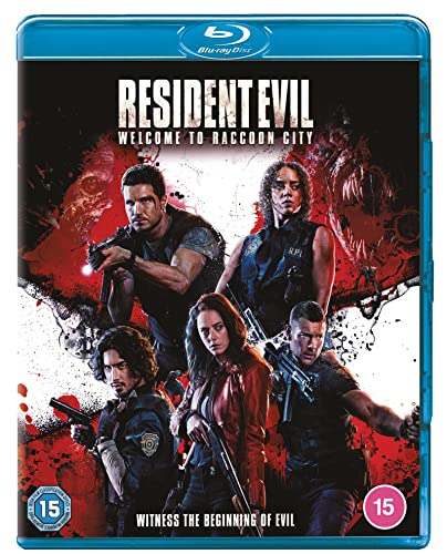 Resident Evil: Welcome to Raccoon City Blu-ray cover with film characters.