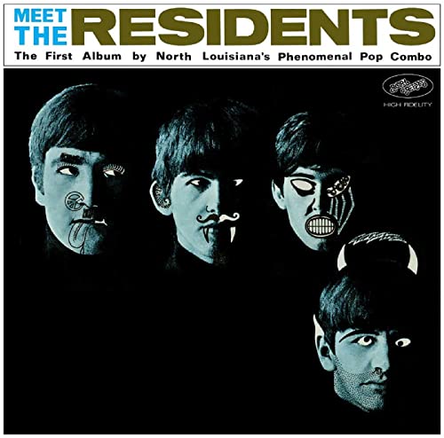Album cover for The Residents’ “Meet The Residents” featuring masked figures.