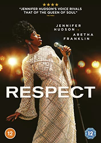 DVD cover for "Respect" featuring Jennifer Hudson as Aretha Franklin singing.