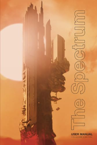 Cover of "The Spectrum" user manual with futuristic cityscape illustration.