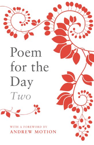 Book cover with red floral design and title "Poem for the Day Two".