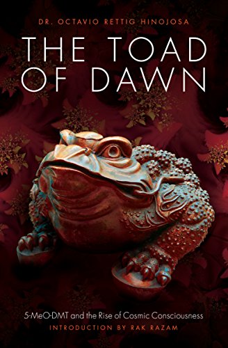 Book cover featuring a bronze toad statue against a dark red patterned background.