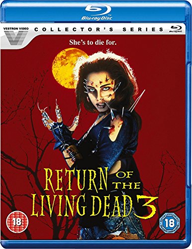 Blu-ray cover for Return of the Living Dead 3 featuring a pierced woman.