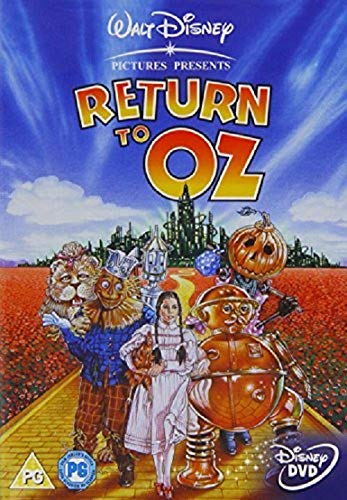 Return to Oz" DVD cover featuring Dorothy and fantastical companions in Oz.