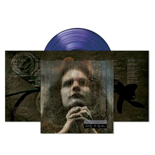 Purple vinyl record with album cover featuring a distressed portrait.