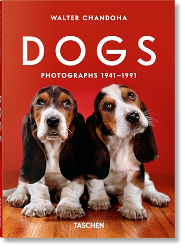 Book cover: “Dogs” by Walter Chandoha, featuring two basset hounds.