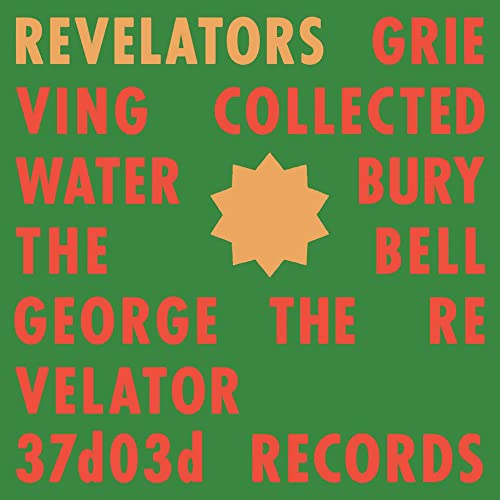 Green album cover with orange and red text, and a starburst graphic.
