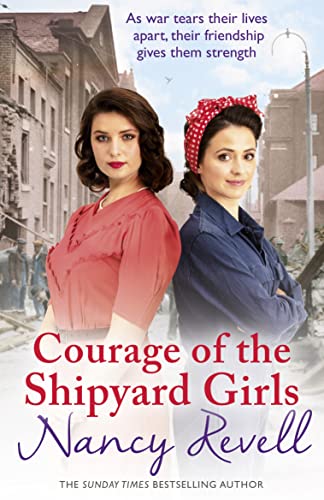 Book cover featuring two women in 1940s workwear, shipyard background.