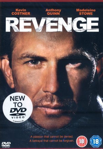 DVD cover for "Revenge" featuring Kevin Costner’s shadowed face.