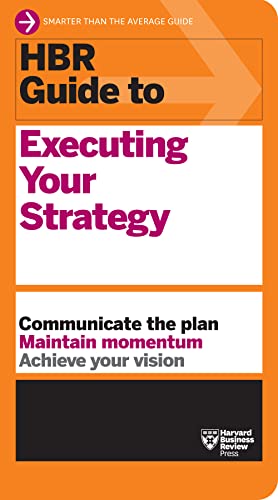HBR Guide to Executing Your Strategy book cover, orange and white design.
