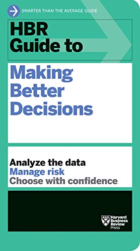 HBR Guide to Making Better Decisions book cover, teal and white design.