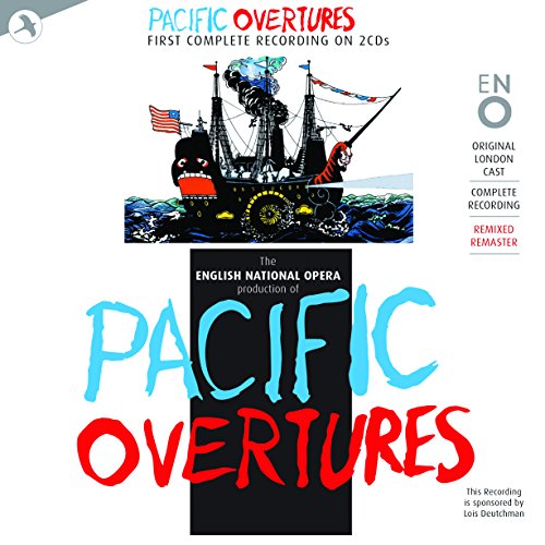 CD cover for “Pacific Overtures” featuring a ship and bold text.