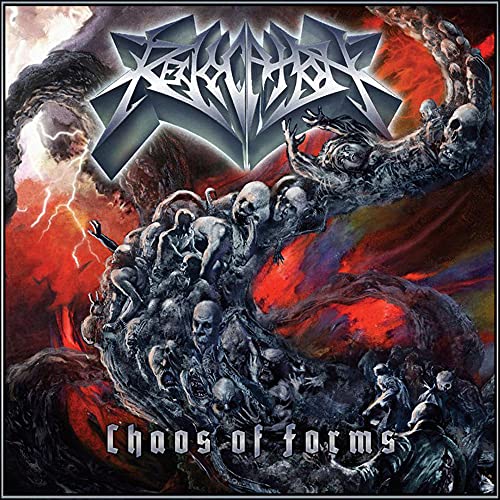 CD cover for Revocation’s “Chaos of Forms” with dark, chaotic imagery.