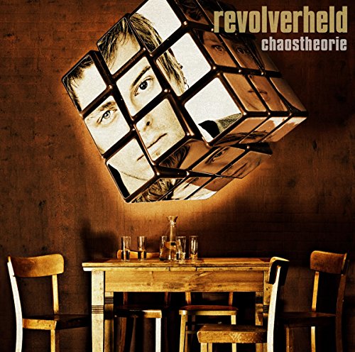 Album cover for Revolverheld’s “Chaostheorie” featuring a Rubik’s Cube with faces.