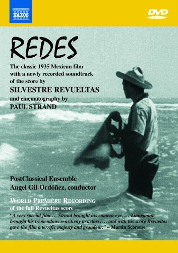 DVD cover for "Redes," a 1936 Mexican film with a man in a hat.