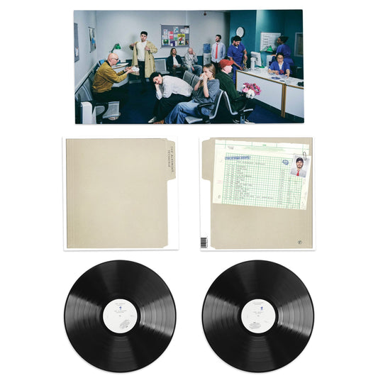 Rex Orange County vinyl set showing office scene, file folder cover, and two records.