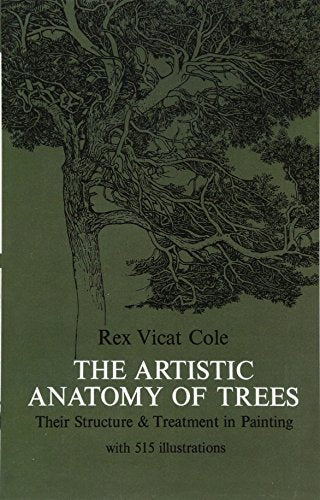 Book cover with a black ink drawing of a tree on a green background.
