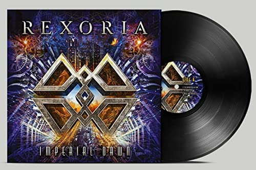 Rexoria "Imperial Dawn" vinyl record with ornate cover art.