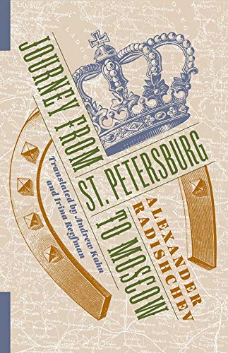 Book cover: “Journey from St. Petersburg to Moscow” with a crown image.