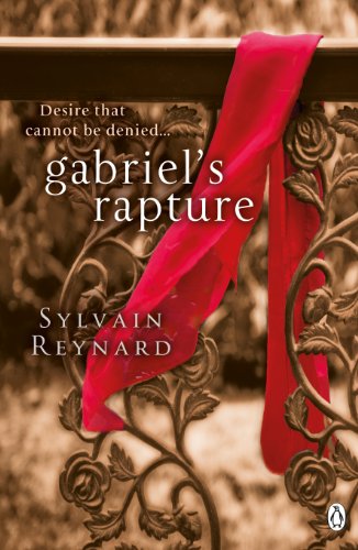 Book cover: “Gabriel’s Rapture” with red fabric and ornate metalwork.