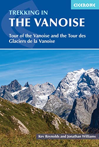 Book cover: “Trekking in the Vanoise” with a mountain landscape.